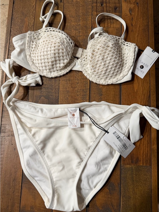 Shade & Shore Other - Shade & Shore Cream Crochet Underwire Bikini Set